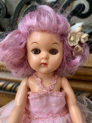 Vintage Vogue Virga Playmates Lolli Lolly Pop Doll Purple Hair 1950 