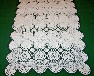 8 Crocheted Lace Placemats,  Snow White,  Stunning Lace Design