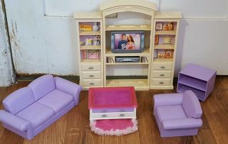 Vintage Barbie Living Room Furniture Entertainment Center