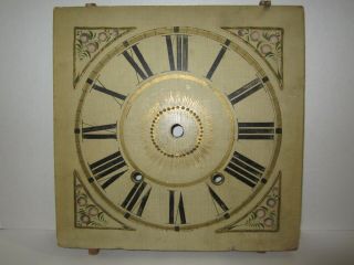 Antique Wood Ogee Clock Dial Wooden 11 " X 11 "