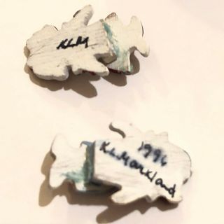 1996 KAREN MARKLAND Artisan RAGGEDY ANN & ANDY Dollhouse Miniature Signed IGMA 3