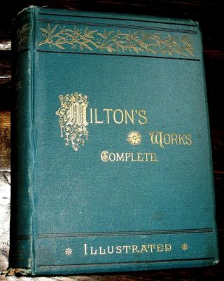 c1870 JOHN MILTON Paradise Lost ANTIQUE Gustave Dore VICTORIAN Fine Binding BOOK 3