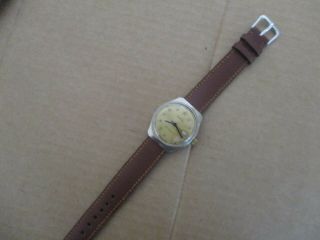vintage hand wind Ruhla men ' s watch made in GDR East Germany 3