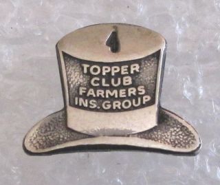 Vintage Farmers Insurance Group Topper Club 4 Years Award Pin - Sterling Silver