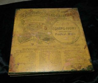 Antique Brunswick - Balke - Collender Co.  Wooden Dovertail Box