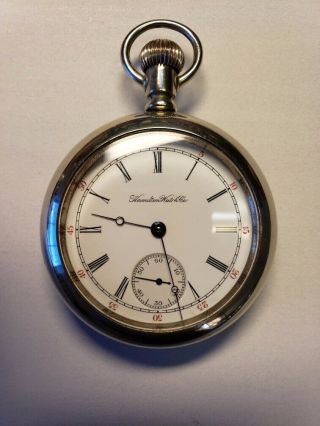 Hamilton 924 Pocket Watch,  Size 18,  Nickeloid Display - Back Case