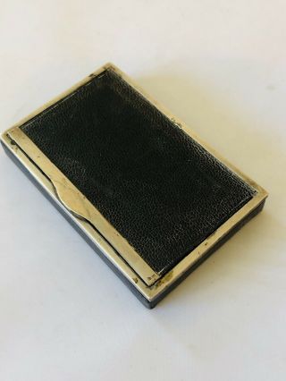 Antique Silver And Leather Business Card Holder,  Carl Hiess Wein,  900