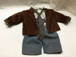 Vintage Doll Clothes German - French Style - Full 4 Pc.  Boy Suit Outfit For 18 " Doll