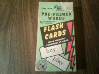 1959 Flash Cards Pre - Primer Words Parent Teacher Aid
