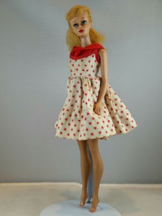 Barbie 60s 3 - 5 Style Mcmlviii Blonde Hair Ponytail Non Bend Legs Fashion Doll