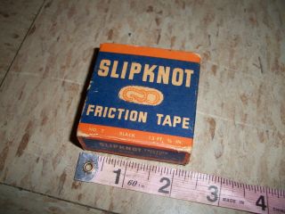 Antique SlipKnot Friction Tape w box Plymouth Rubber Co Canton MA box and roll 2