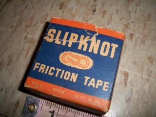 Antique SlipKnot Friction Tape w box Plymouth Rubber Co Canton MA box and roll 3