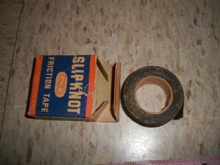 Antique SlipKnot Friction Tape w box Plymouth Rubber Co Canton MA box and roll 4