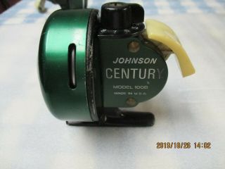 Vintage Johnson Century 100b Spincasting Reel Made In Usa