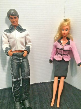 Barbie Mattel 1968 Cowboy Ken Doll With Outfit &1966 Barbie Taiwan W/ Outfit