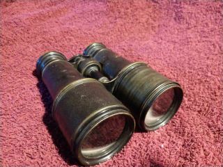 Lemaire Fab Paris Antique Military Field Glasses Binoculars Leather - Wrapped 2