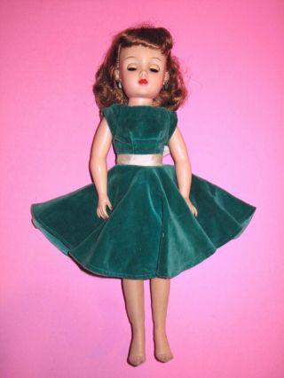 Vintage Ideal Miss Revlon VT - 18 Green Velvet Dress 18 