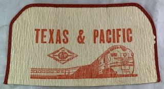 Antique Nos Bag Texas & Pacific T&p Railway Railroad Train Advertising