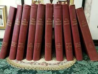 Antique The Master Library Religious Book Set Of Ten Books 1923 Jesus Bible