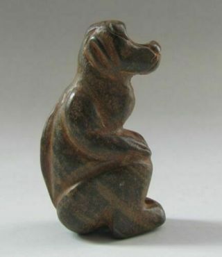 3.  0 " Hongshan Culture Hand - Carved Monkey Carving Meteorite Pendant