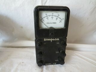 Simpson Model 378 AC Milliamperes Meter FAST 2