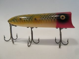 Vintage Heddon Lucky 13 Jrh Red Head Frog Scale Surface Rig Hardware Pe