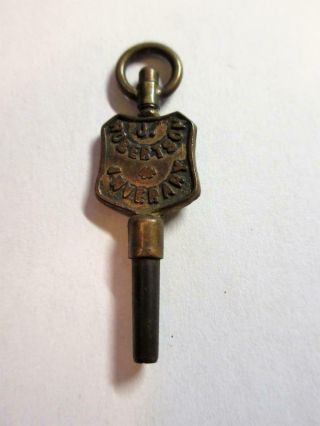 Antique Advertising Pocket Watch Winder Key - J.  Robertson,  Iverary