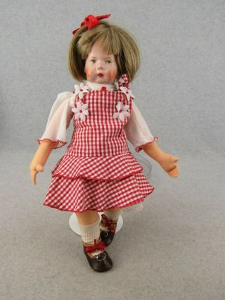 14 " Vintage Cloth German Kathe Kruse Look Doll With Tagged Dress