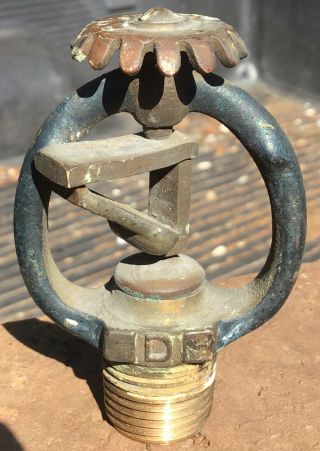 Antique Vintage Brass 1928 Rockwood Fire Sprinkler Head Model D 286 Worchester 2