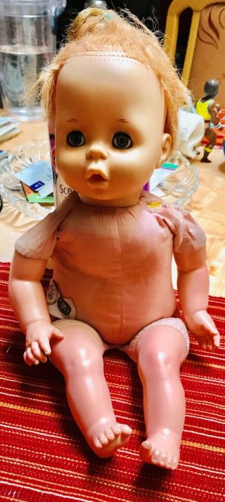 Vintage Baby Pattaburp Doll By Mattel Dated 1963 17 "