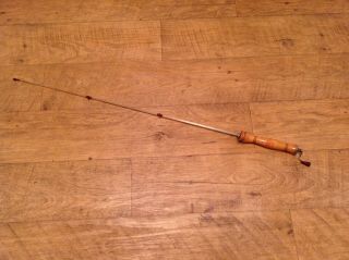Vintage Heddon Roto - Tip Ice Fishing Rod In Good Shape.  Unique Set - Up & Operation