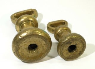 Two Victorian Antique Brass Bell Weights 4lb & 2lb. 2