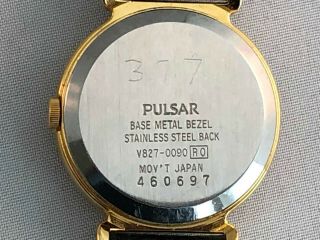 Vintage Pulsar Quartz Disney Mickey Mouse Women ' s Watch with Black Leather Band 7