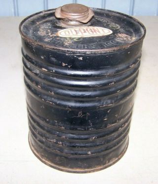 Antique E.  I.  Dupont Ffg Large Black Can (black Powder) Size 6 1/4 Lbs