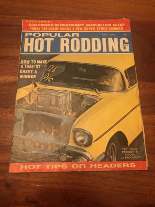Popular Hot Rodding April 1968 Vintage