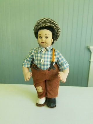 Lenci Raynal Type Antique Boy Scrapper Smoking Cloth Boy Doll