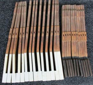 Baby Grand Piano Keys Crafts Restoration Wood Arm Antique 14 White 11 Black B
