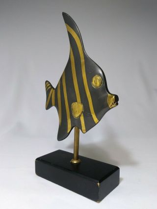 Rosenthal Netter Brass Tropical Fish Sculpture Vintage Mid Century Modern