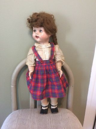 Vintage Doll Ideal,  22” Tall,  Sleepy Eyes,  Teeth.  Saucy Walker ?