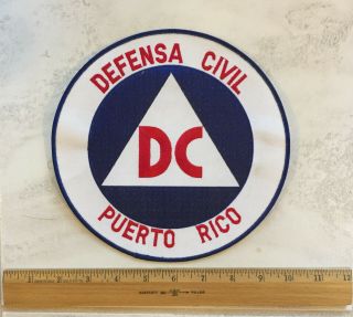 Defensa Civil Dc Puerto Rico Cd Civil Defense 8 " Jacket Patch - Clothback
