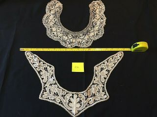 Antique 19th Century Handmade Lace Collars 2 (two)