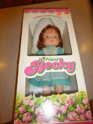 Vintage 1981 Fisher Price My Friend Becky 218 Red Head Boxed 16 "