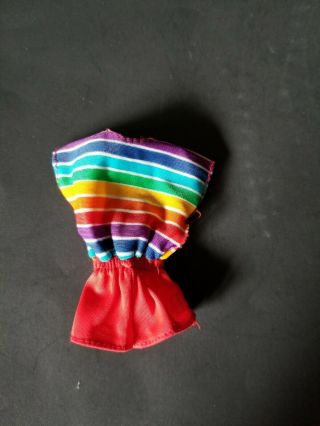 Vtg Skipper Barbie Doll Fashion Romper Bathingsuit Rainbow Stripe Mattel