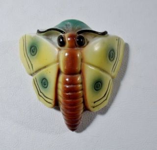 Antique Germany Porcelain Wall Pocket Butterfly