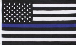 Subdued Thin Blue Line Us Flag Support The Police American Flag 3 