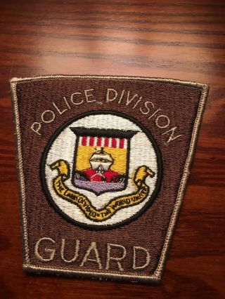 Panama Canal Zone Police Division Guard - Patch C.  1979