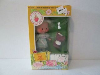 Vintage Strawberry Shortcake Angel Cake Doll & Souffle,  Comb,  Papers & Box
