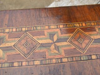 ANTIQUE INLAID JEWELLERY BOX lovely patina great colours,  very 6
