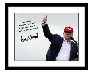Donald Trump 11x14 Signed Personalized Photo Print Customize President Autograph