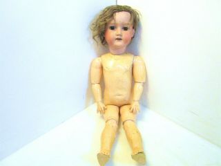 Antique Morimura Brothers Japan Bisque Composition Wood Jointed Doll 23.  5 